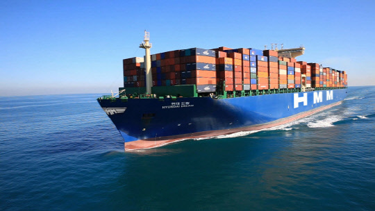 현대상선 컨테이너선.    현대상선 제공